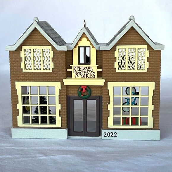 Keepsake Korners Bicycle Shop Ornament Nostalgic Houses & Shops 2022 Hallmark - Picture 1 of 7